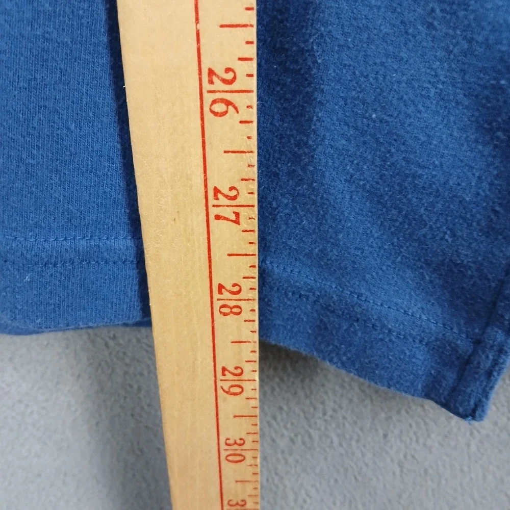 Chaps‎ Ralph Lauren Jacket Mens Large Blue Cotton Side Slit Mock Neck 1/4 Zip